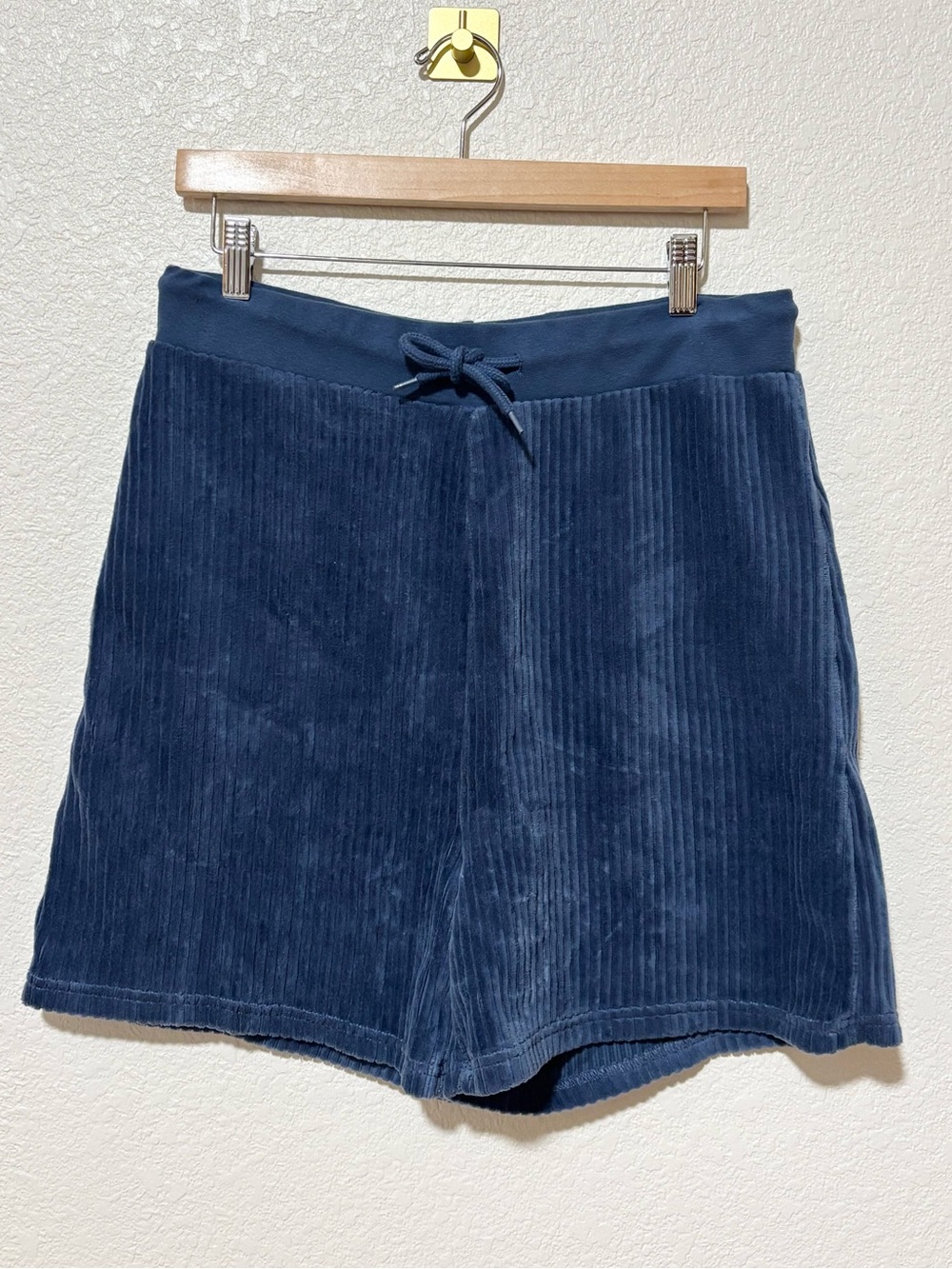 Brixton Corduroy Shorts Women’s Navy Large Drawstring Cotton Blend